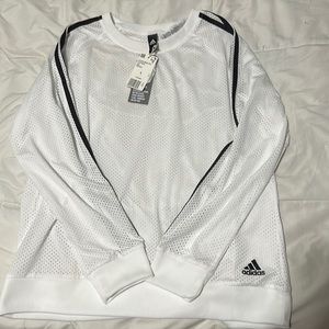White mesh adidas long sleeve